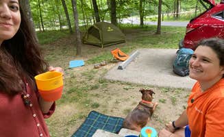 Lena L.'s photo of camping with pets at Mammoth Cave Campground — Mammoth Cave National Park near Mammoth Cave, KY
