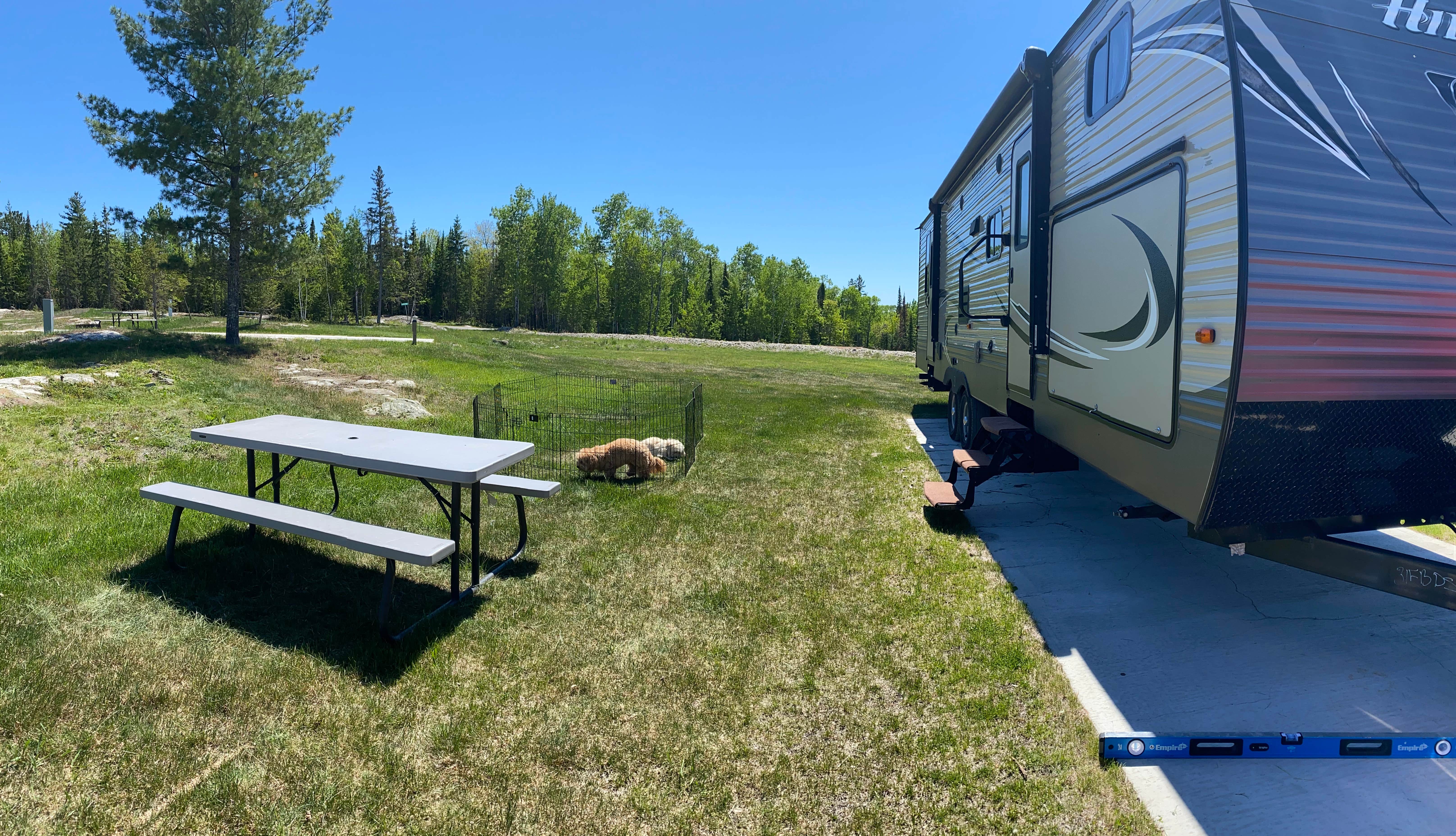 kirsten's photo of rv camping at The Pines of Kabetogama Resort near Crane Lake, MN