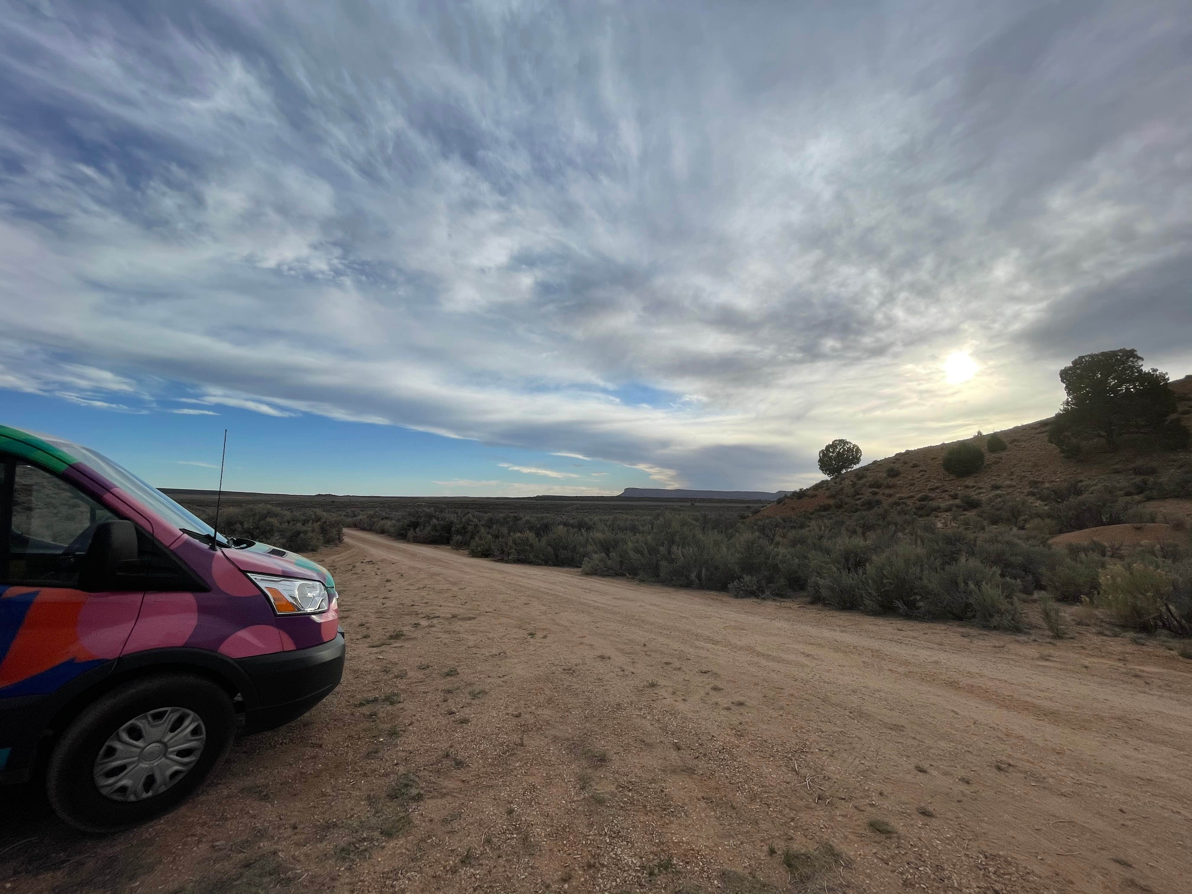 Camping near Seaman Wash Dispersed: Kitchen Corral Wash, Big Water, Utah