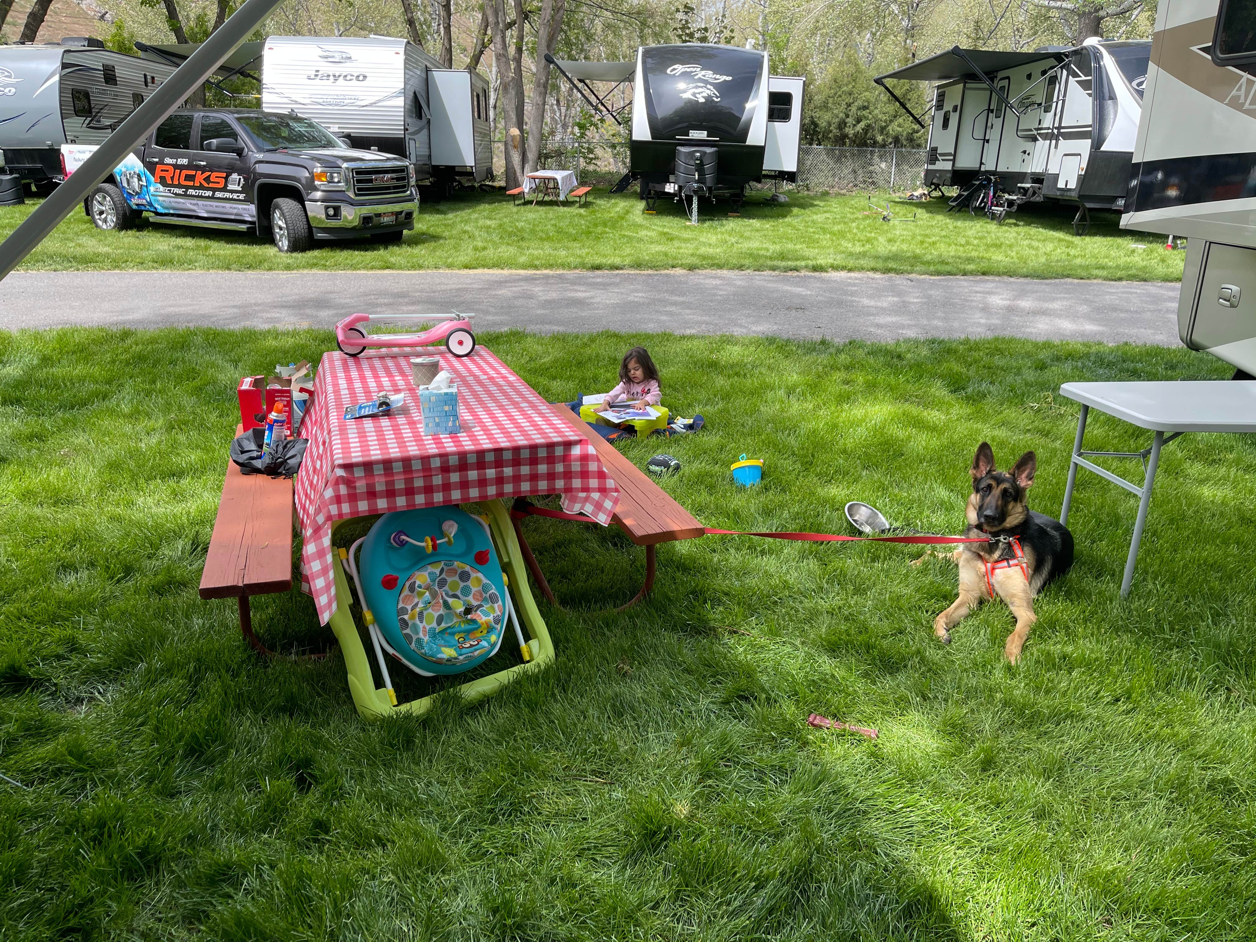 Rudy's photo of camping with pets at Mary’s Campground near Malad City, ID