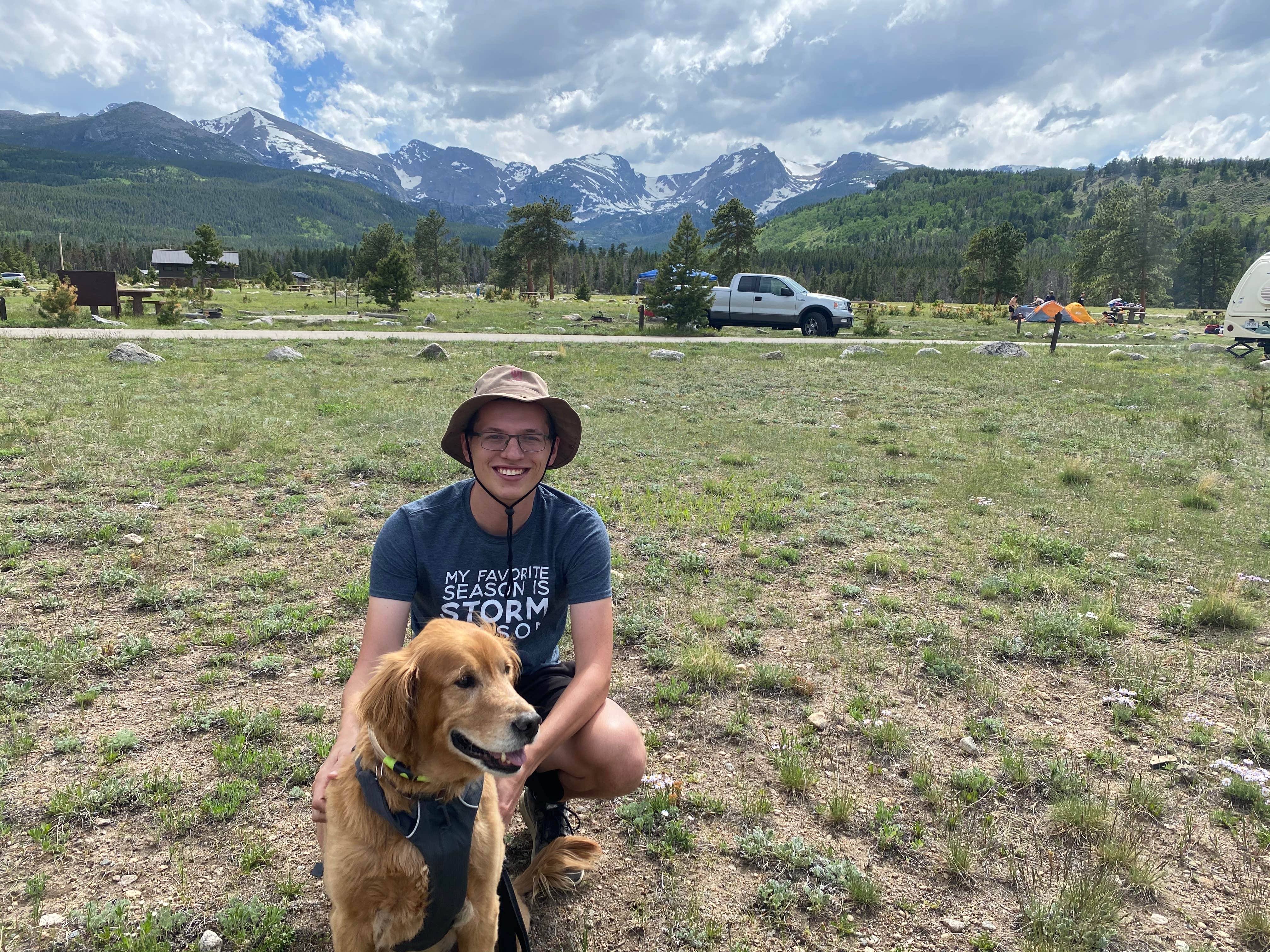 Elizabeth L.'s photo of camping with pets at Glacier Basin Campground — Rocky Mountain National Park near Gould, CO