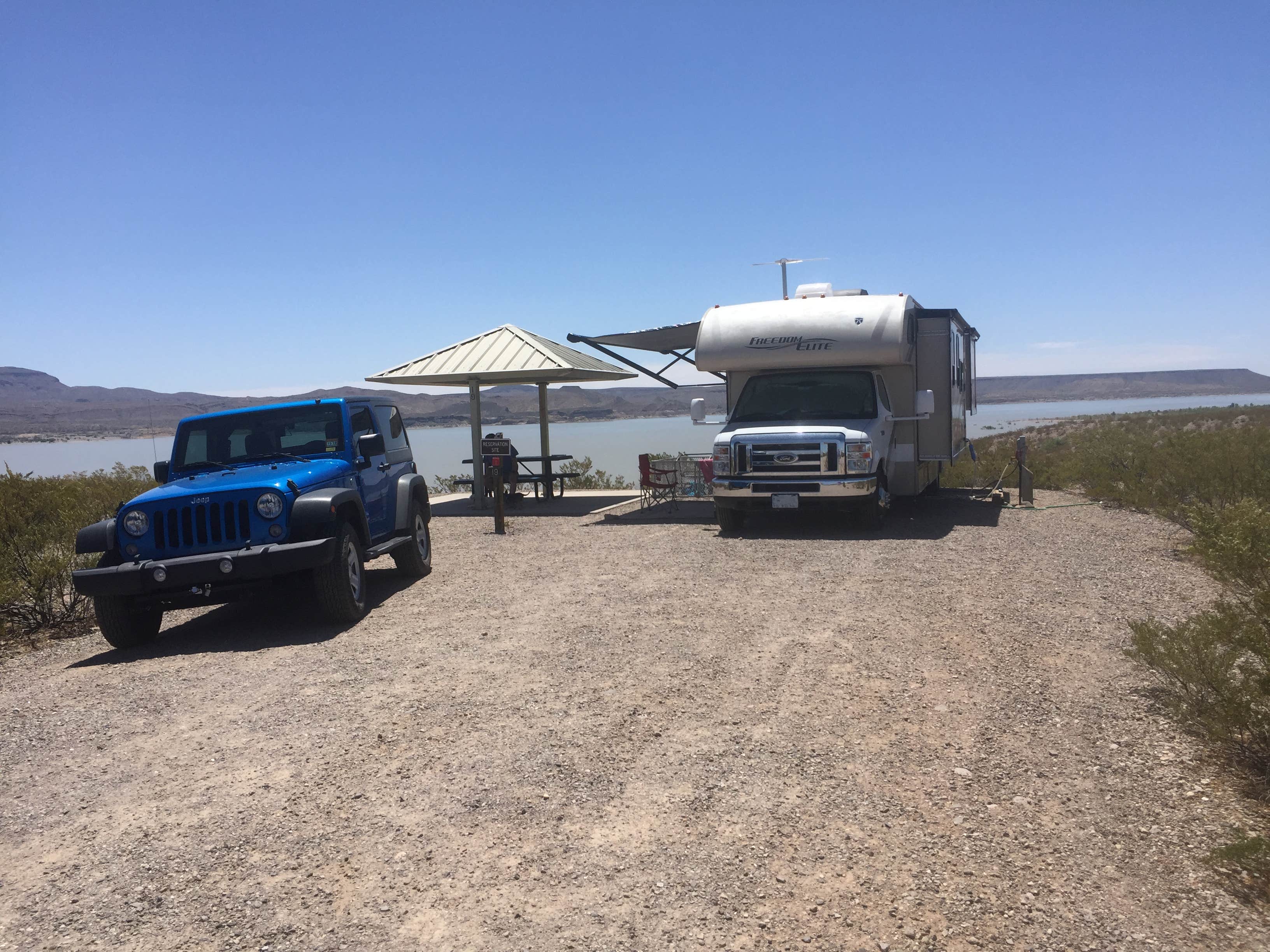 Barbara H.'s photo of rv camping at Lower Ridge Road Camping Area — Elephant Butte Lake State Park near Winston, NM
