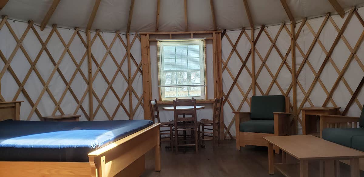 Jean C.'s photo of glamping accommodations at Hickory Ridge Campground — Grayson Highlands State Park near Crumpler, NC