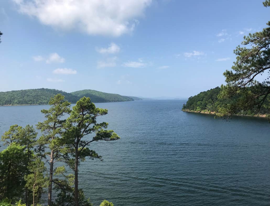 Lake Ouachita panoramic views in Ouachita National Forest