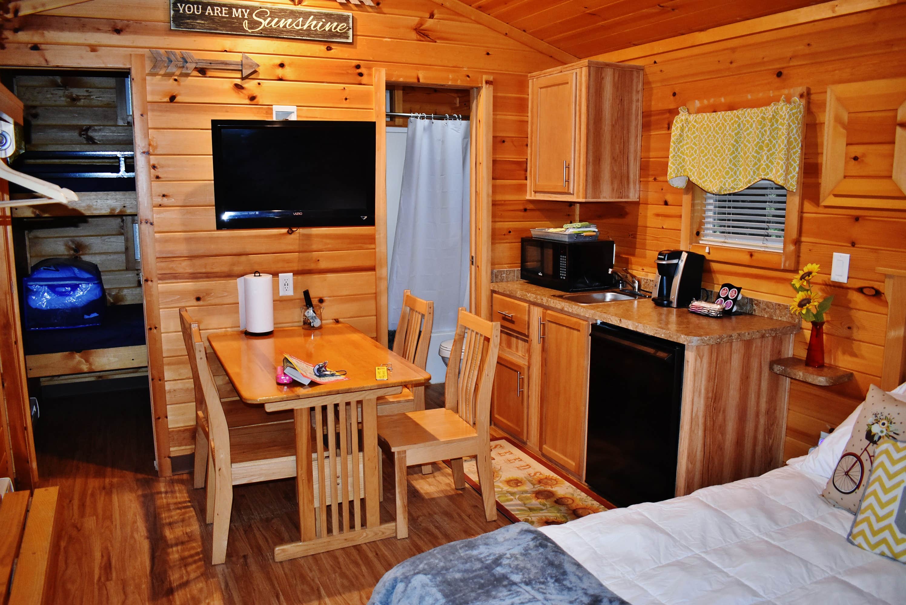 Myron C.'s photo of glamping accommodations at Salina Campground near Milford Lake