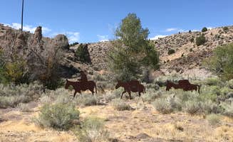David R.'s photo of camping with a horse at South Campground — Zion National Park near Enterprise, UT