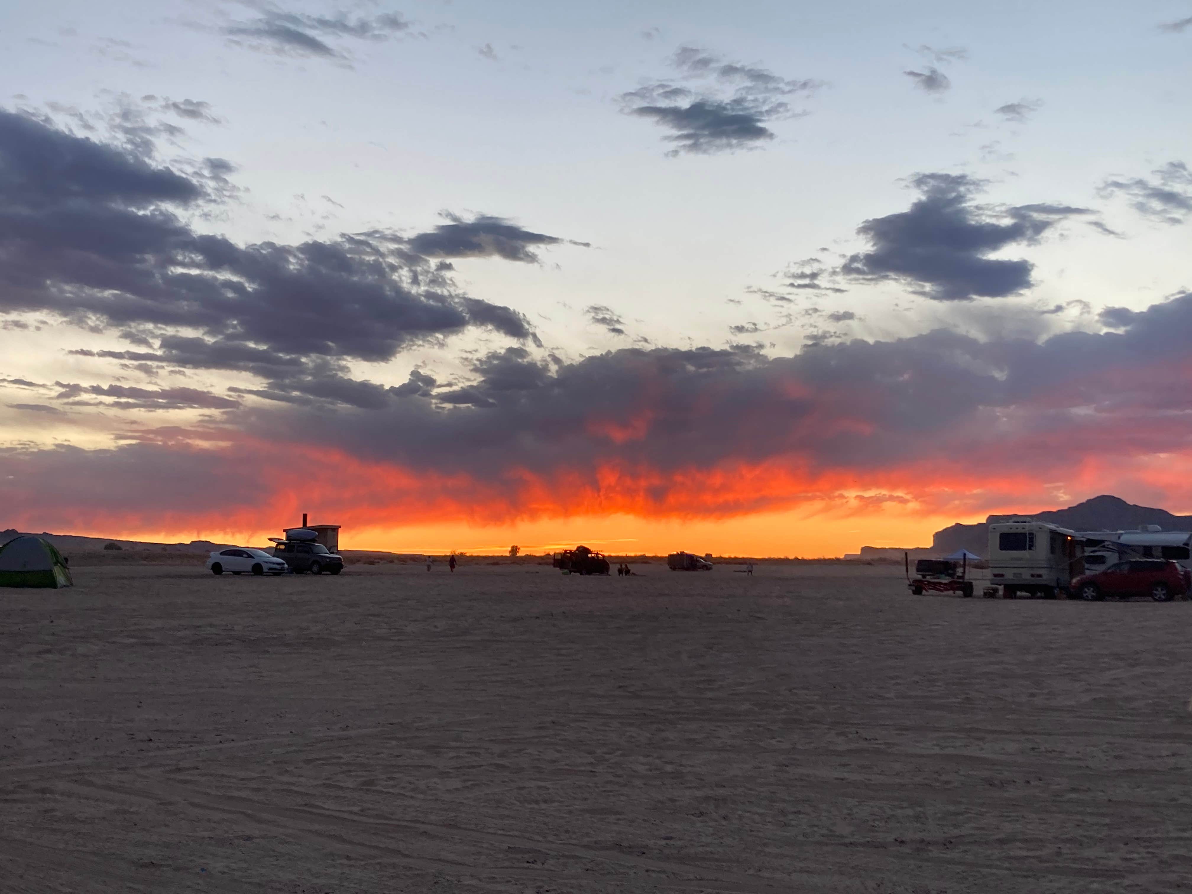 Brittley A.'s photo of rv camping at Lone Rock Beach Primitive Camping Area — Glen Canyon National Recreation Area near Page, AZ