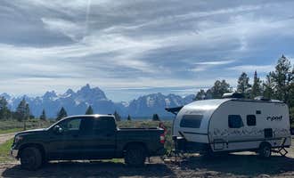 Camping near Toppings Lake Dispersed Camping: Upper Teton View Dispersed, Moran, Wyoming