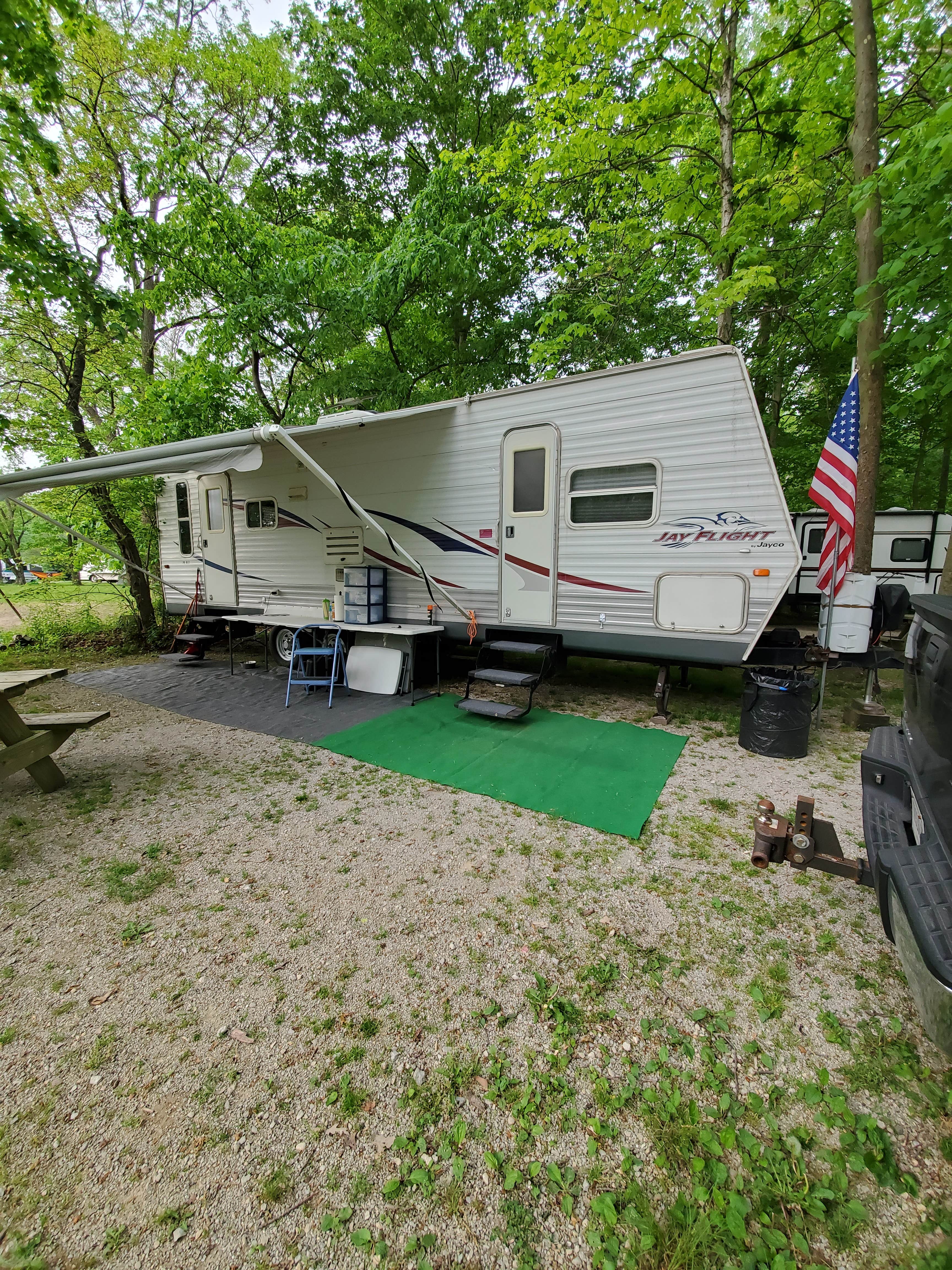 Tina H.'s photo of rv camping at Kil-So-Quah - J. Edward Roush Lake near Upland, IN