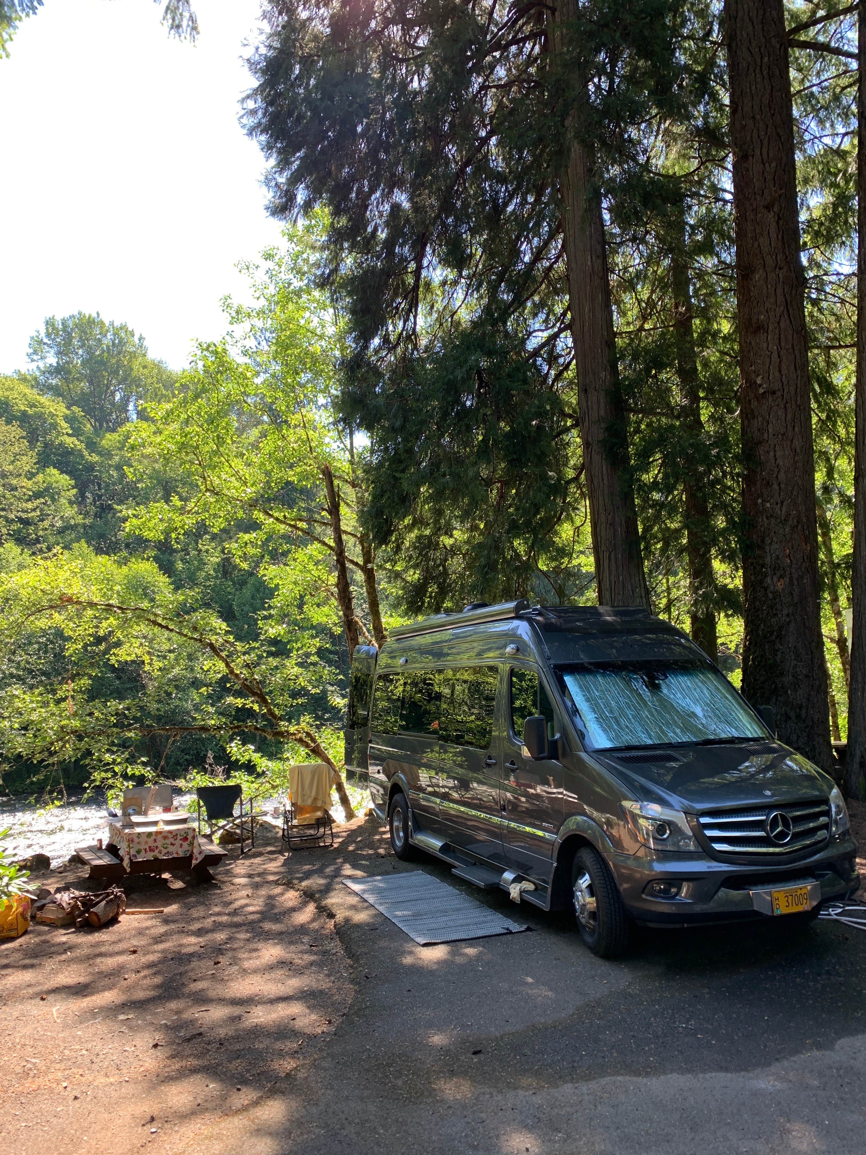 Carole M.'s photo of rv camping at Belknap Hot Springs Lodge and Gardens near Blue River, OR
