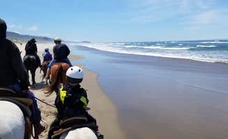 Minta J.'s photo of camping with a horse at Nehalem Bay State Park Campground near Tillamook State Forest