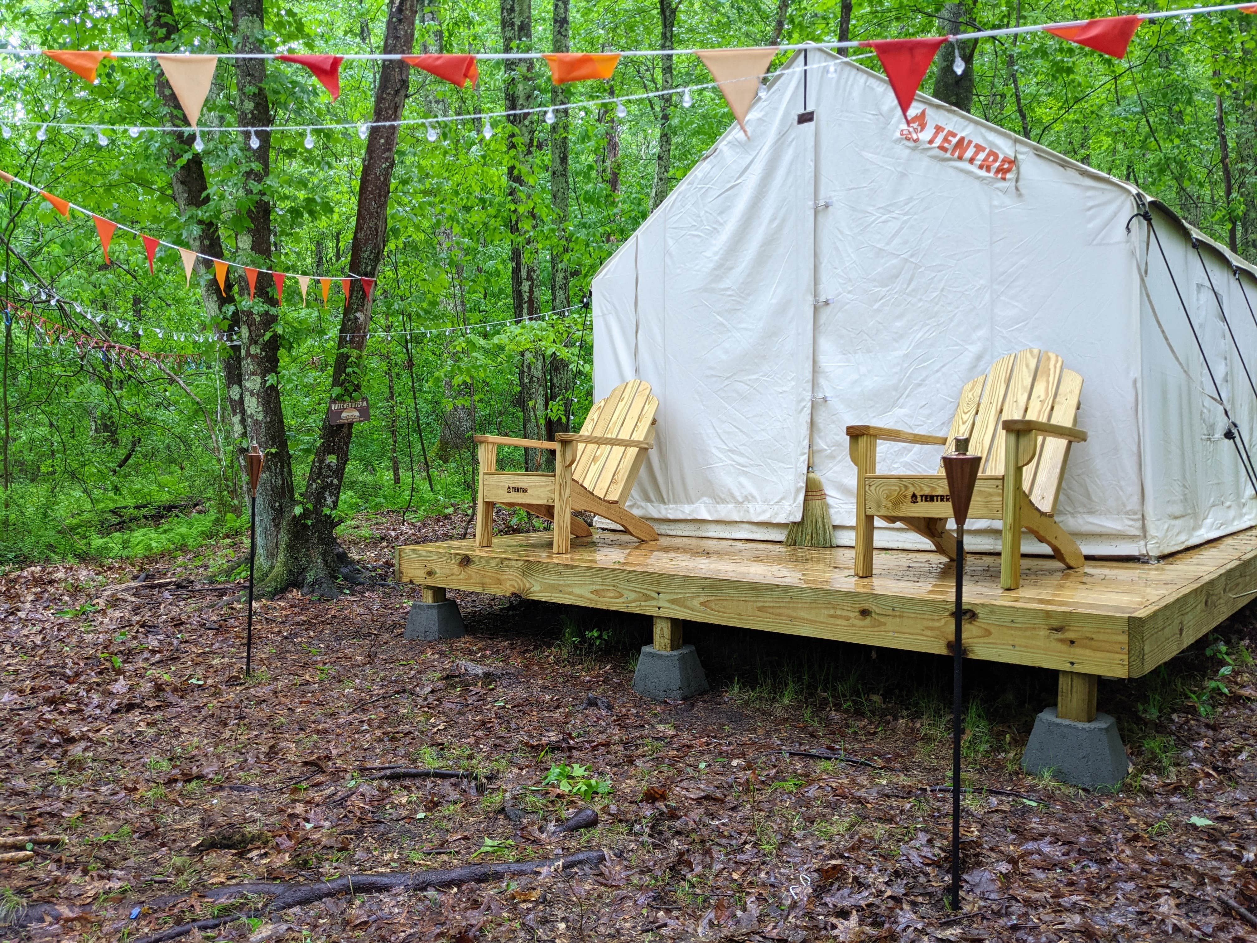 Saori A.'s photo of tent camping at Your Huckleberry Farms - CLOSED near Whately, MA