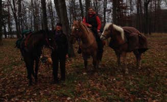 Judy  B.'s photo of camping with a horse at Lake Dubonnet Trail Camp near Sleeping Bear Dunes