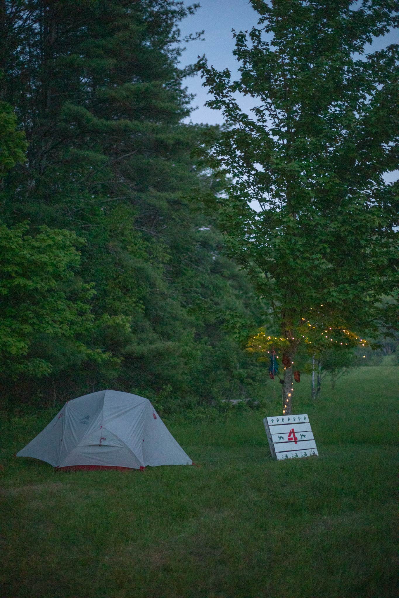Maggie F.'s photo of tent camping at ADK Mountain View Campground near Rainbow Lake, NY