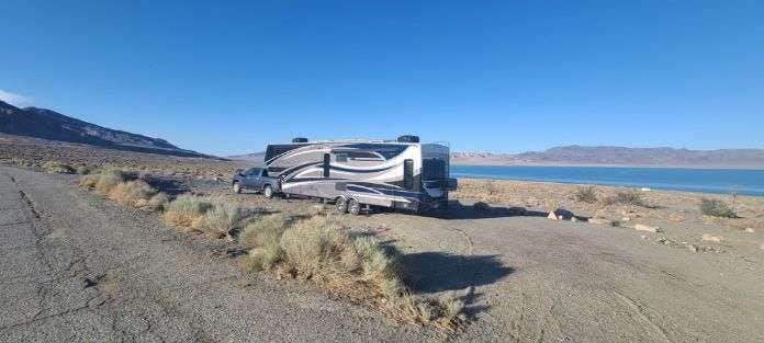 Social H.'s photo of rv camping at Tamarack Beach near Hawthorne, NV