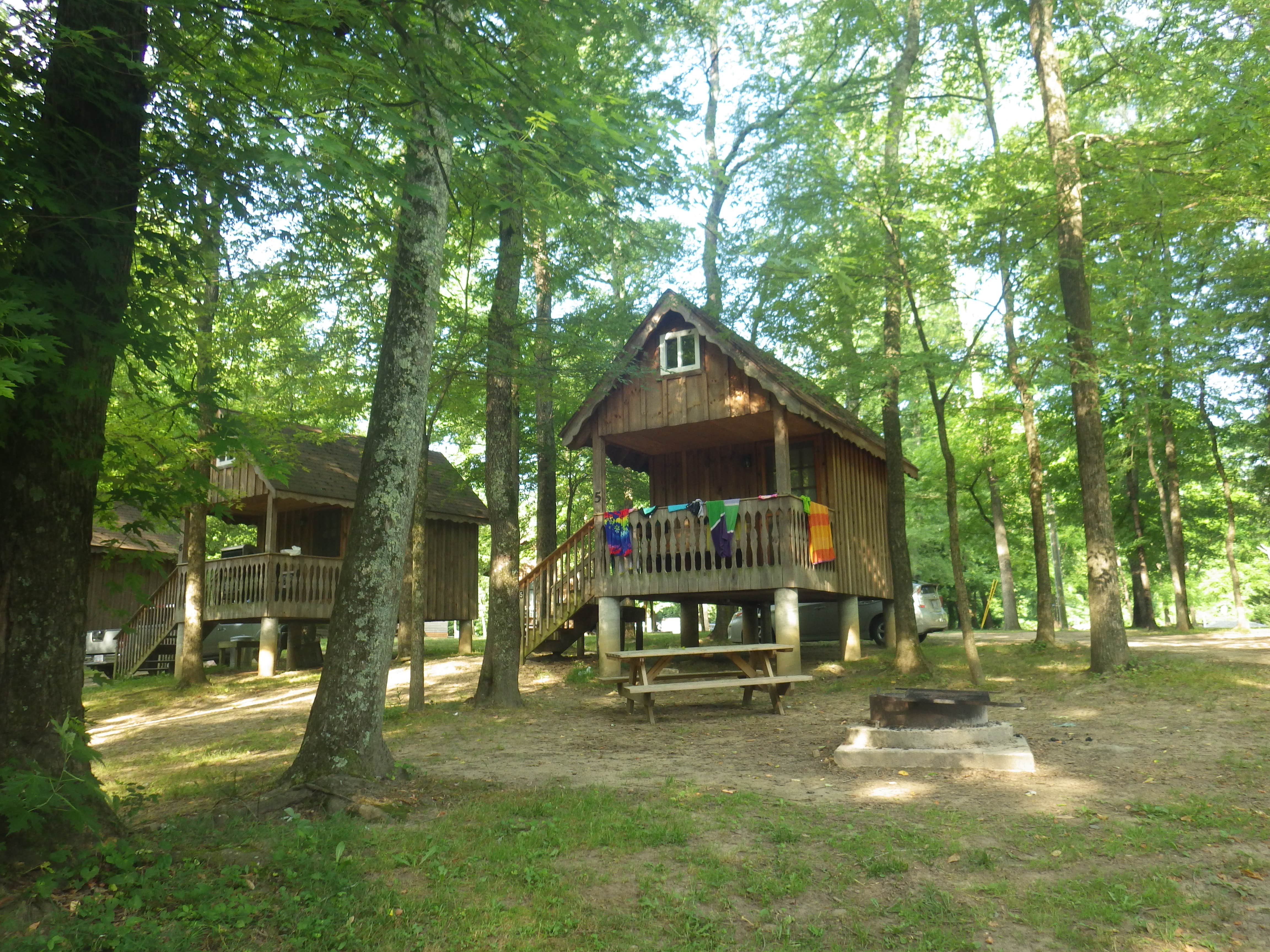 Crystal J.'s photo of glamping accommodations at French Broad River Campground - Permanently Closed near Kingsport, TN