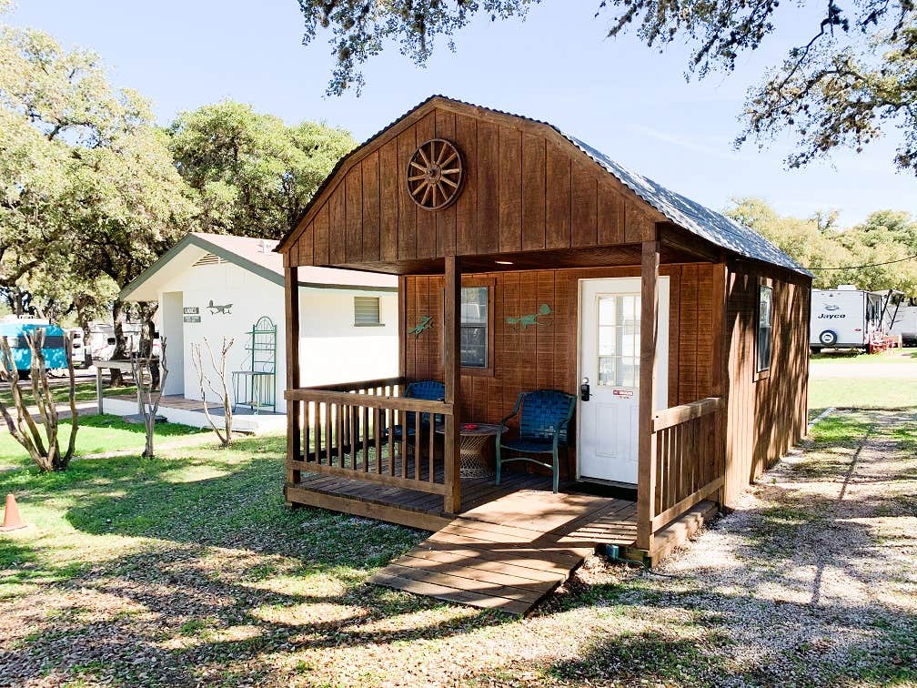 Kyra's photo of a cabin at Roadrunner RV Park near Cedar Park, TX