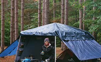 John N.'s photo of camping with pets at Healy Lake State Forest Campground near Huron-Manistee National Forests