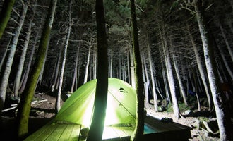Camping near Lakes of the Clouds Hut: Hermit Lake Shelters, Bretton Woods, New Hampshire