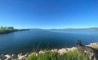 Lex W.'s photo of camping with pets at Blackfoot Reservoir Campground near Thayne, WY