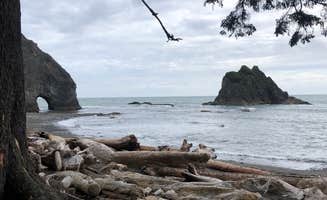 Camille's photo of tent camping at Hole-in-the-wall in Washington