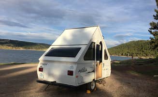 kyla's photo of rv camping at Newlan Creek Reservoir near Martinsdale, MT