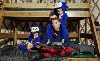 Minta J.'s photo of glamping accommodations at Devil’s Lake State Recreation Area Campground near Neotsu, OR