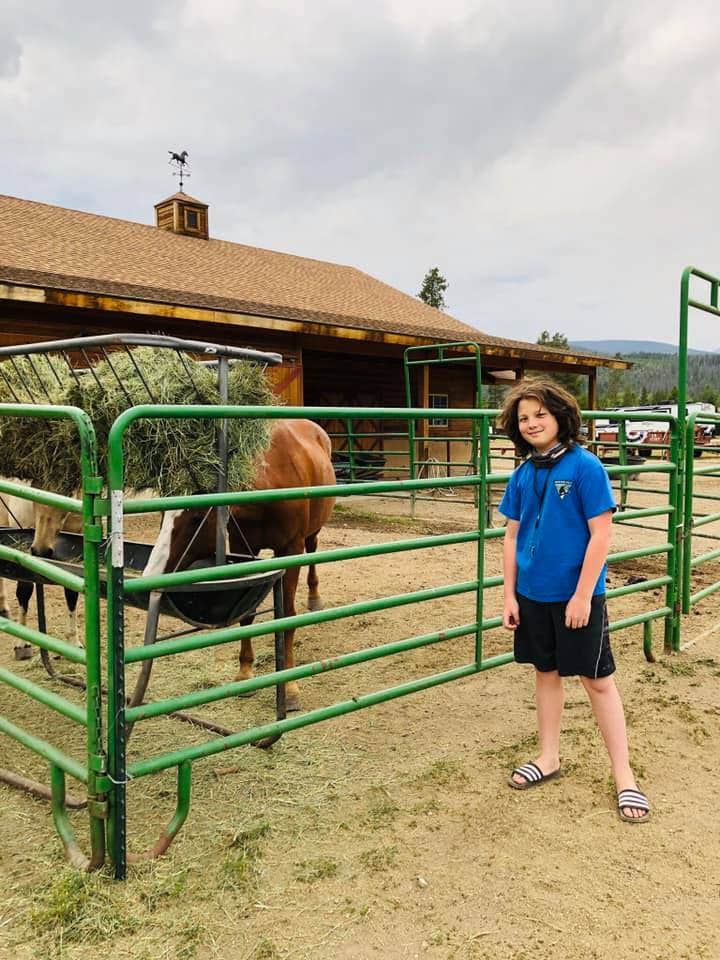 Jason W.'s photo of camping with a horse at Winding River Resort near Fort Collins, CO