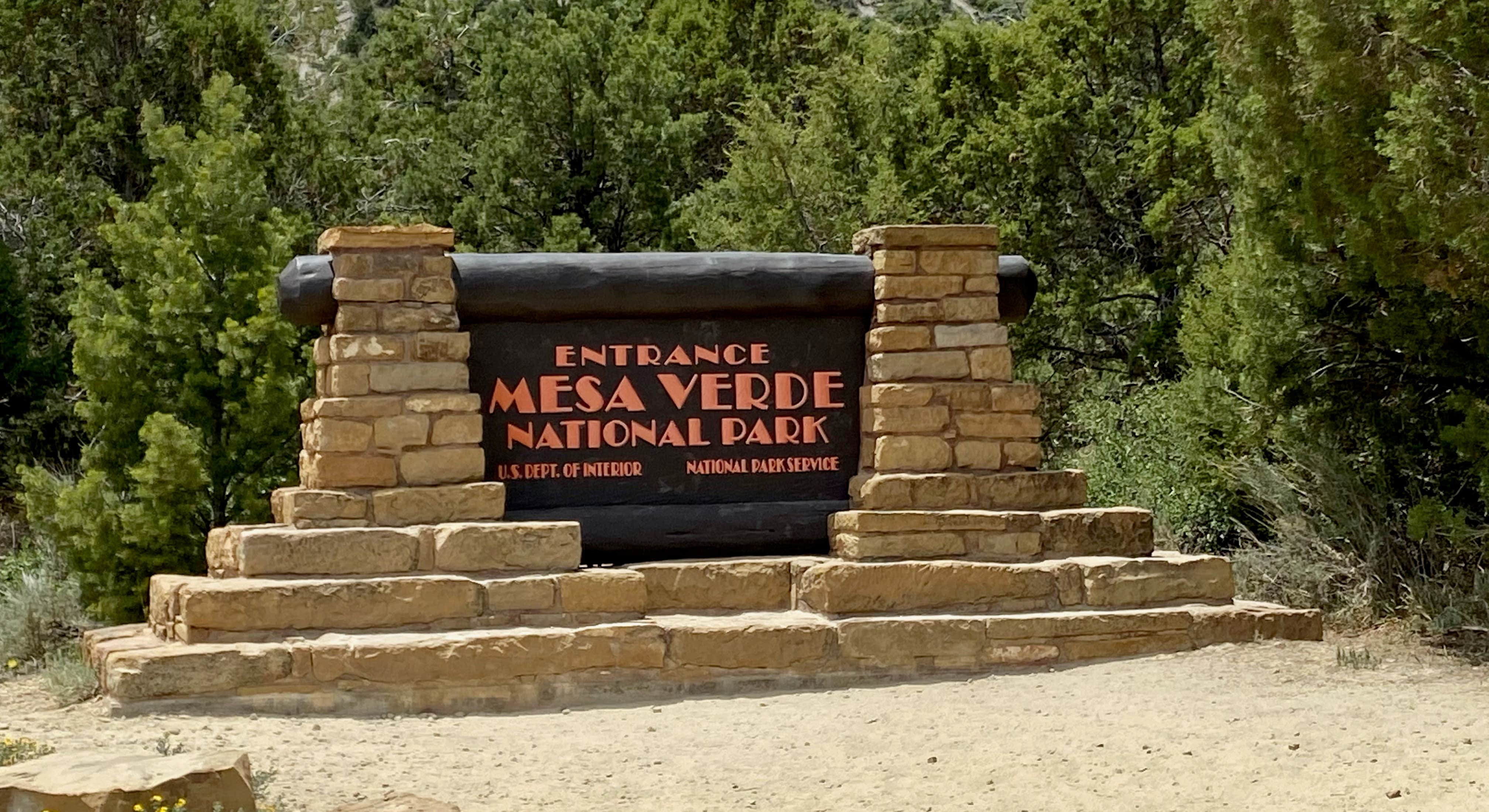 Official Mesa Verde National Park Sign near Morefield Campground