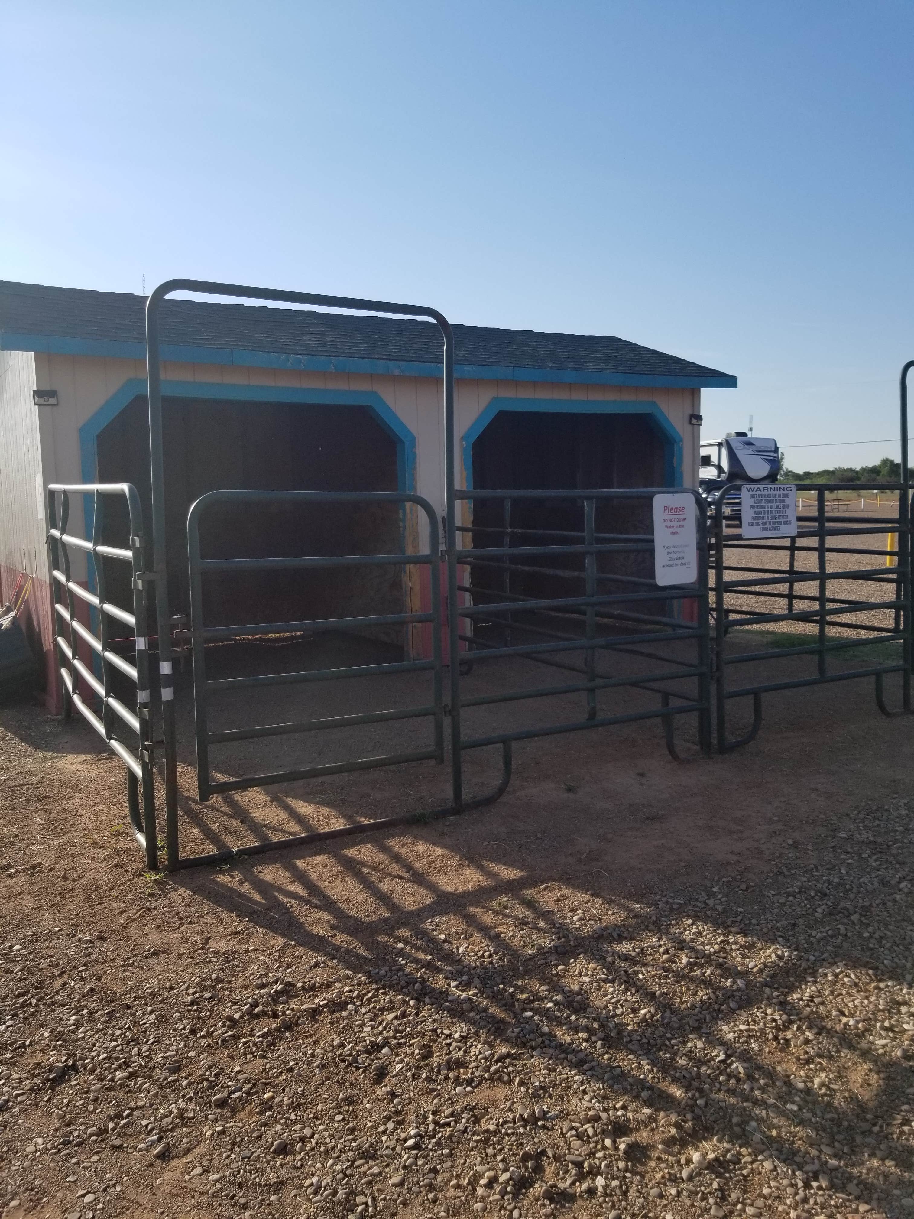 Susan R.'s photo of camping with a horse at Blaze-In-Saddle RV Park in New Mexico