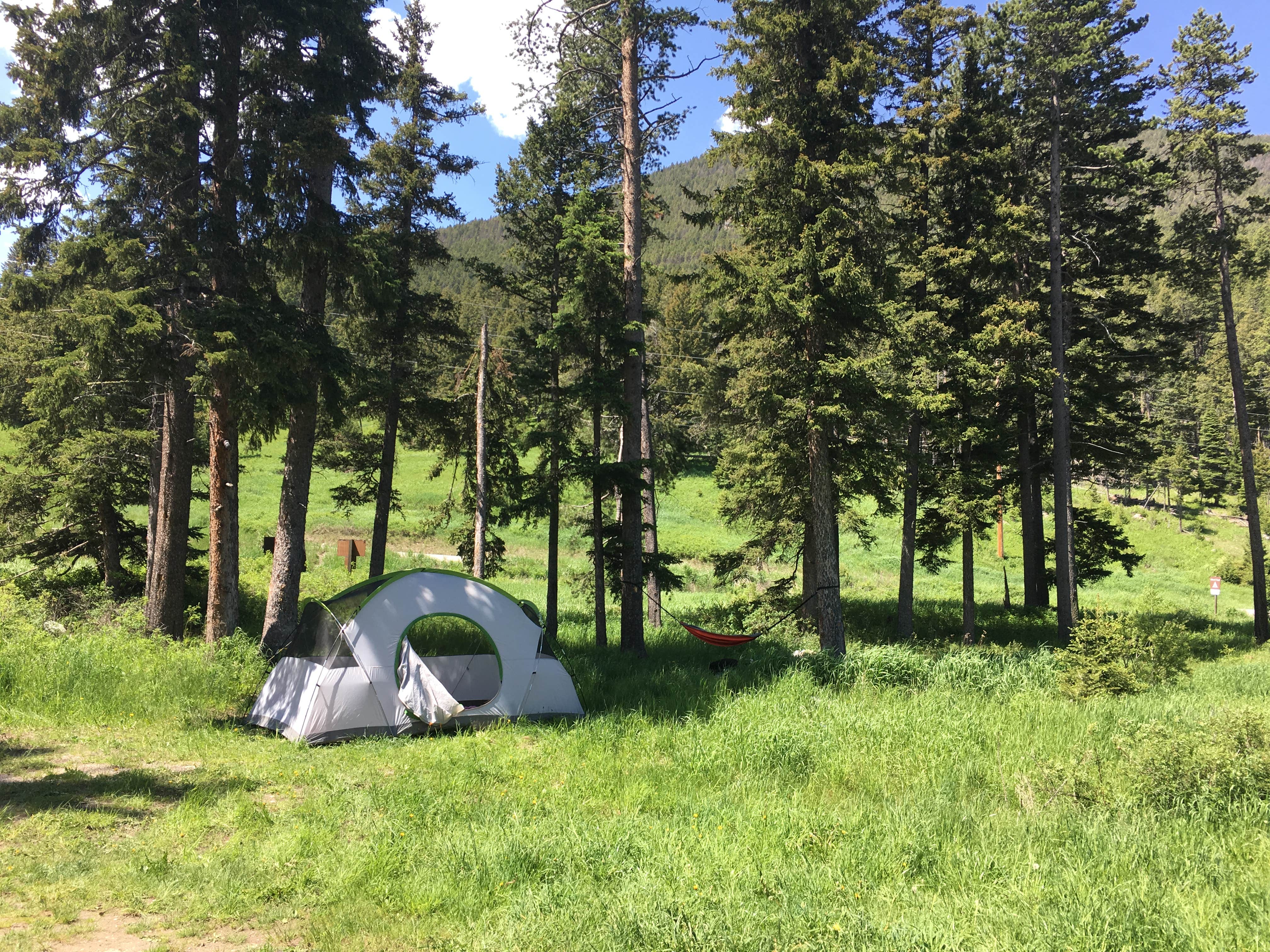 Clinton W.'s photo of tent camping at East Boulder Campground near Emigrant, MT