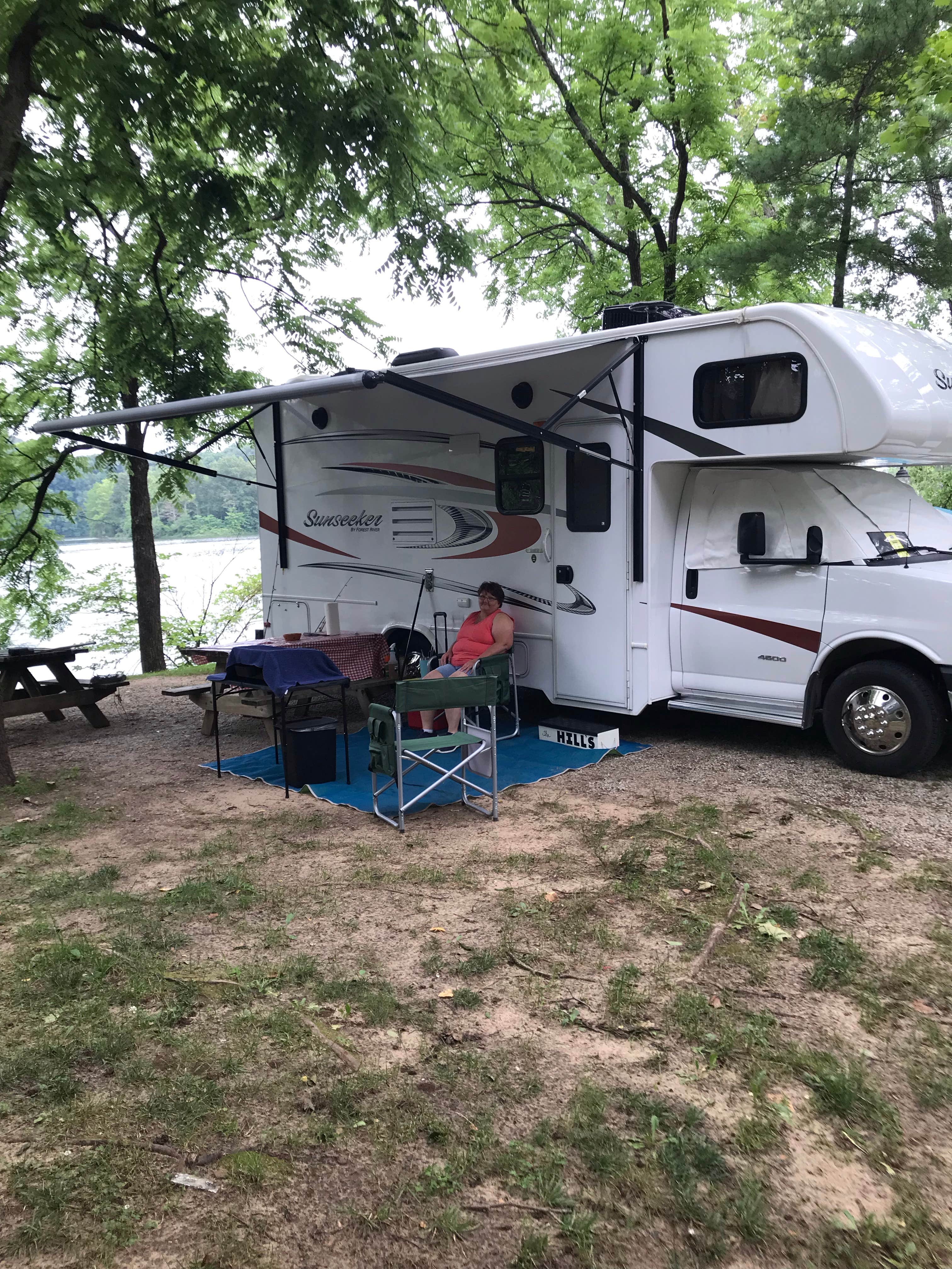 Pamela H.'s photo of rv camping at Starve Hollow State Rec Area Campground near Deputy, IN