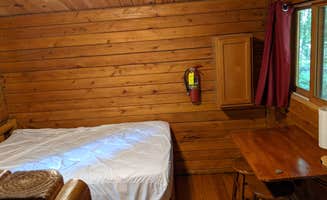 Rebecca's photo of glamping accommodations at Swallow Falls State Park Campground near Hopwood, PA