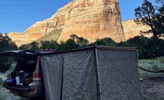 Bryan P.'s photo of tent camping at Steamboat Rock Campground near Grand Mesa, Uncompahgre and Gunnison National Forests