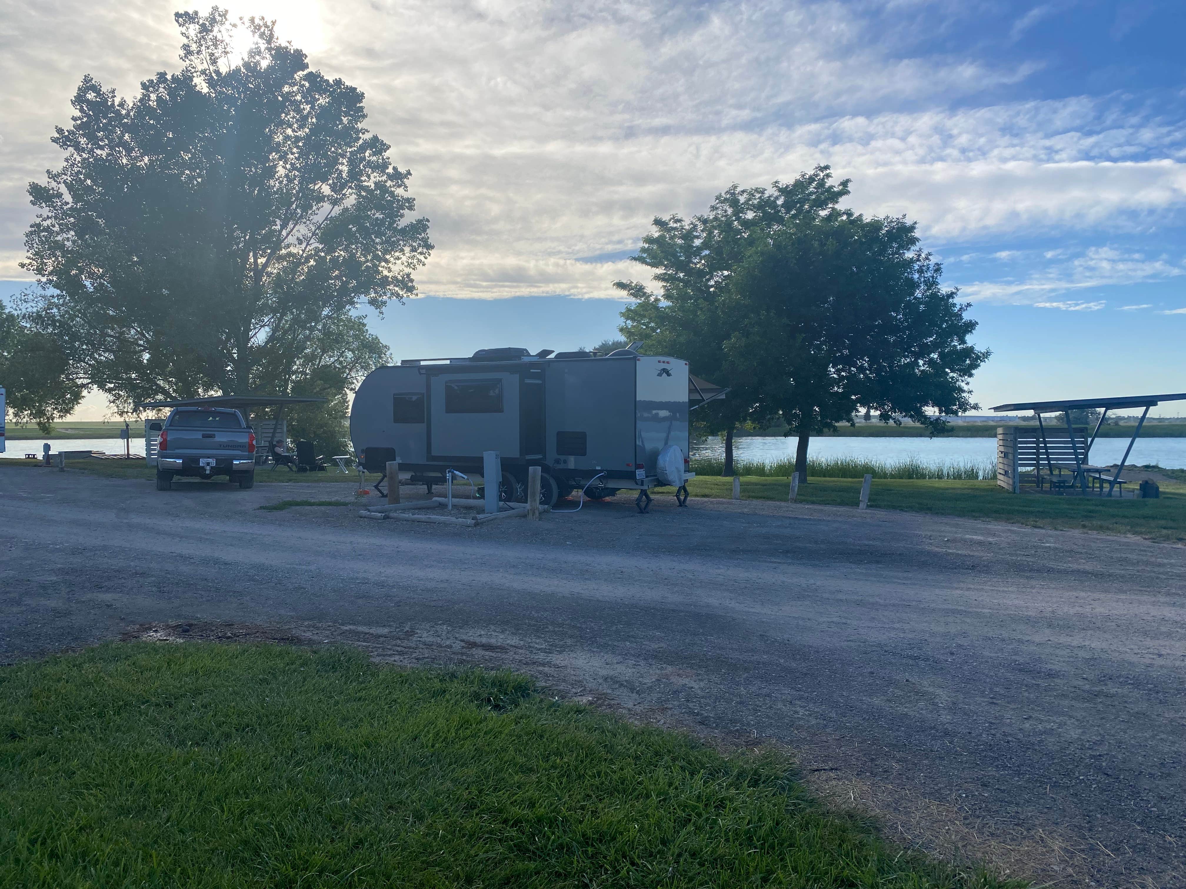 Mirjam D.'s photo of rv camping at Murtaugh Lake Park Campground near Oakley, ID