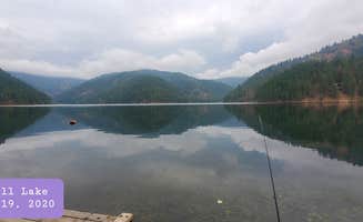 Sveta K.'s photo of a dispersed camping area at Marshall Lake - CLOSED near Spirit Lake, ID