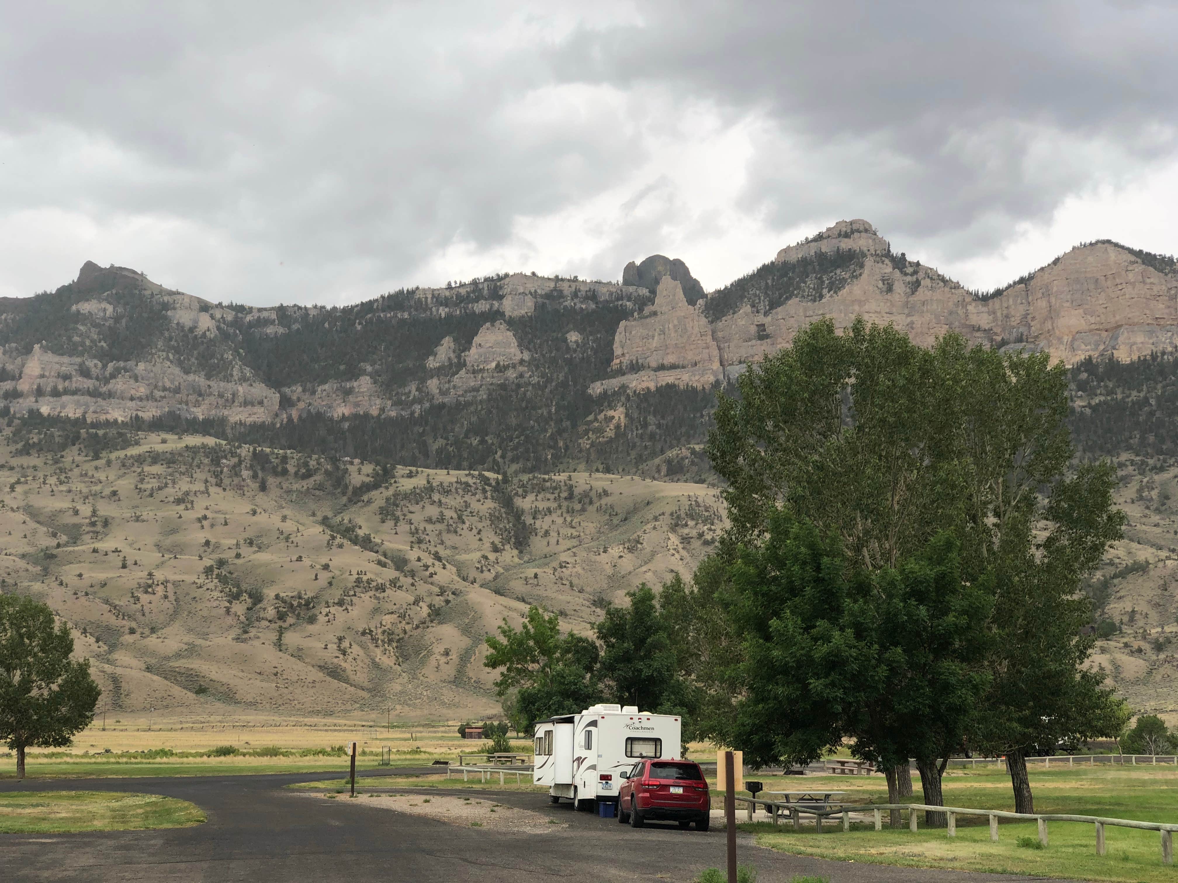 Chris E.'s photo of rv camping at North Fork Campground — Buffalo Bill State Park near Wapiti, WY