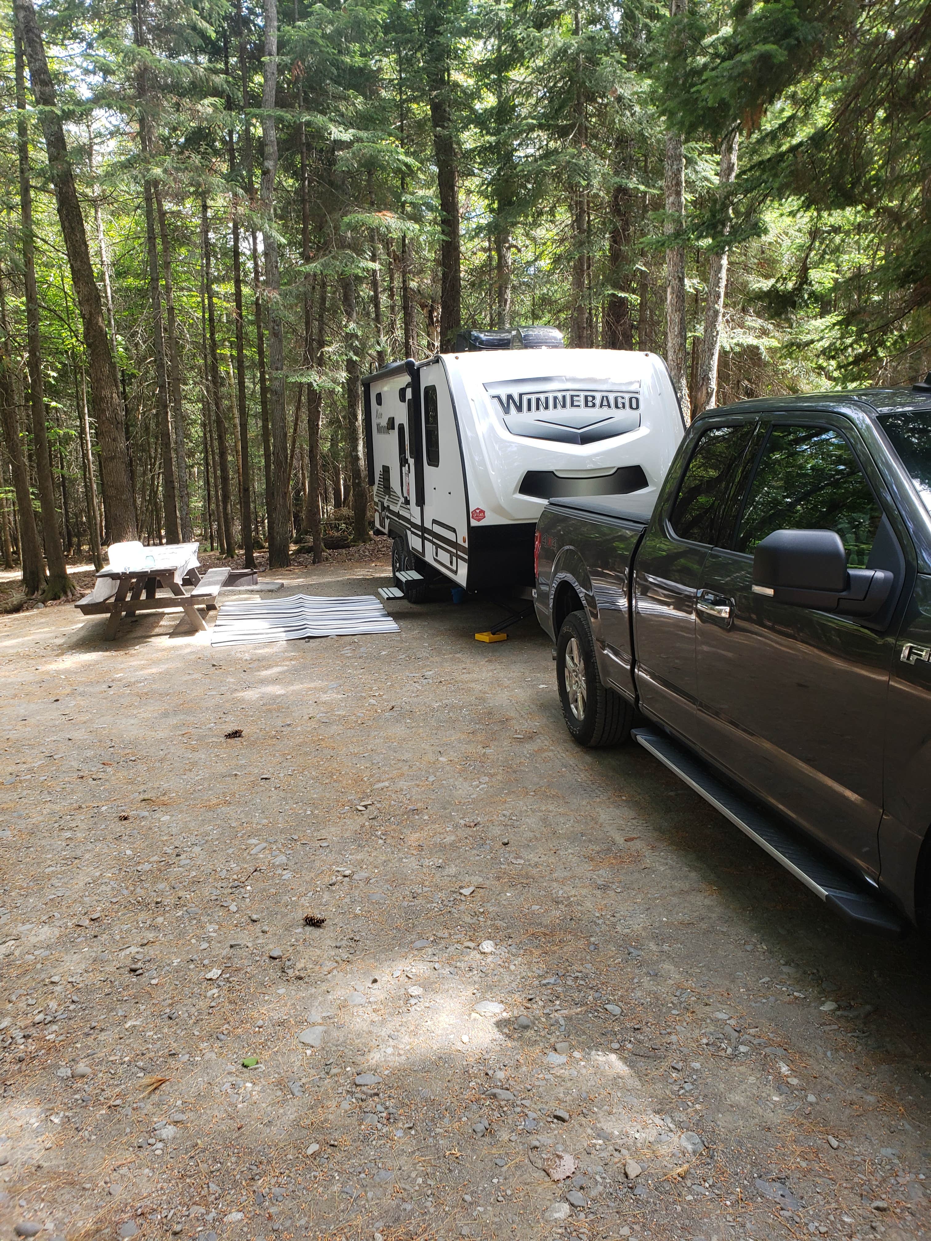 Joe R.'s photo of rv camping at Dunn Point Campground — Lily Bay State Park near West Forks, ME