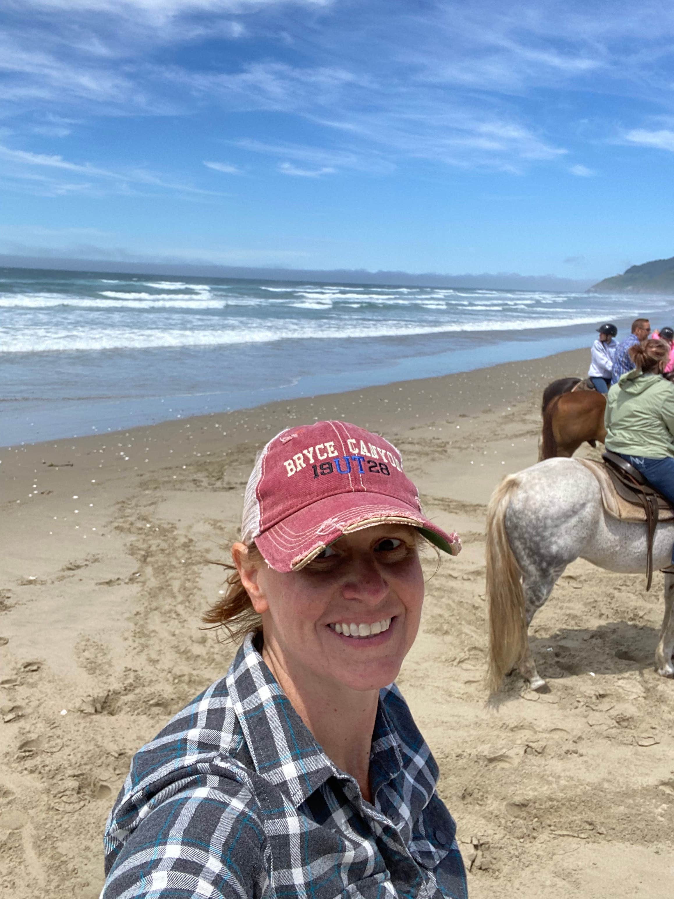 Annie C.'s photo of camping with a horse at Baker Beach Campground near Fern Ridge Lake