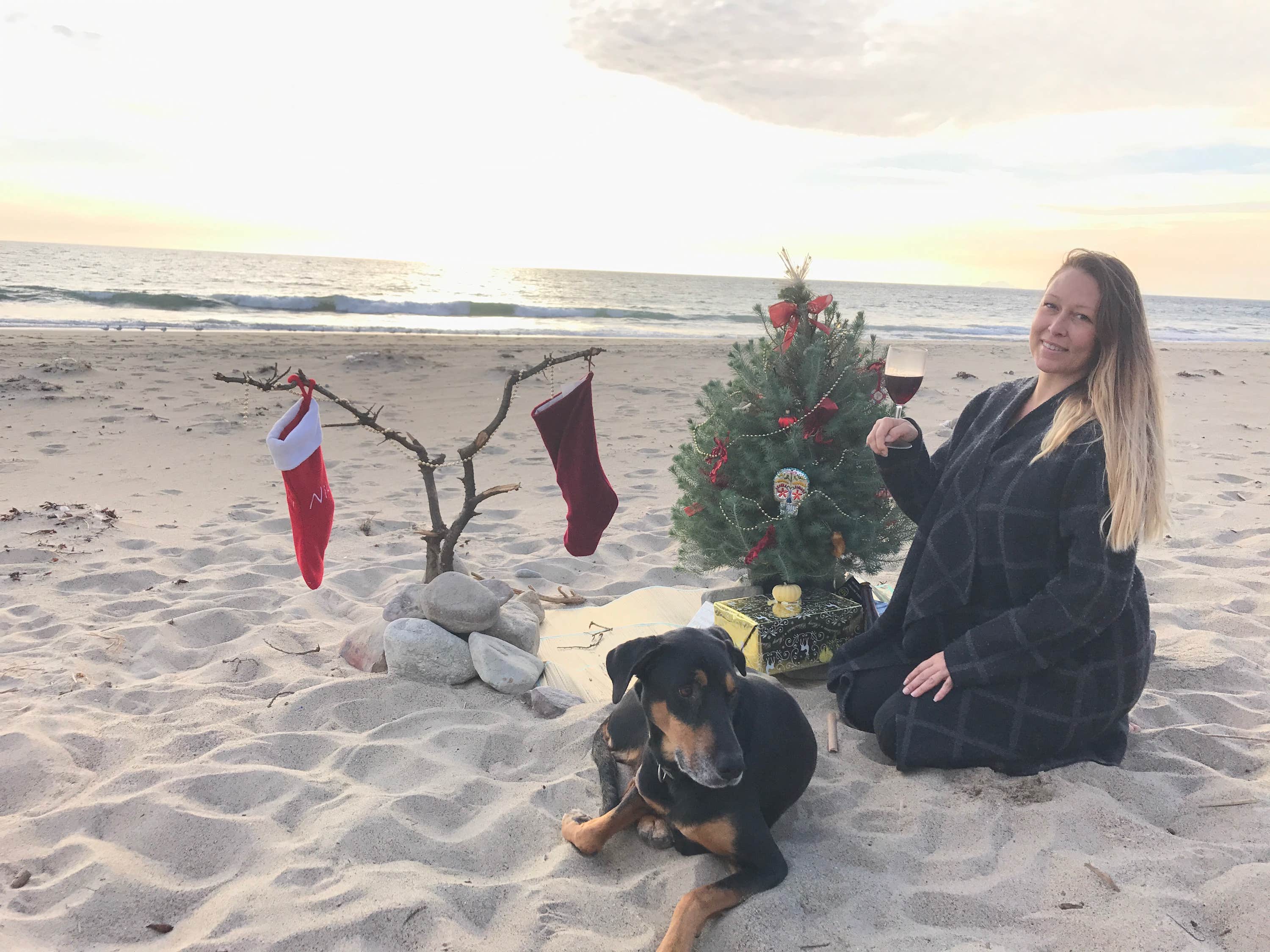 Kristina B.'s photo of camping with pets at Thornhill Broome Beach — Point Mugu State Park near Thousand Oaks, CA