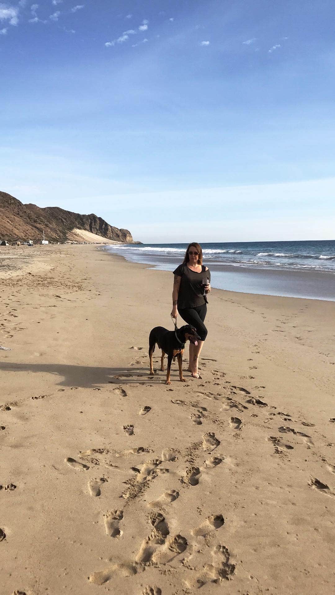 Kristina B.'s photo of camping with pets at Thornhill Broome Beach — Point Mugu State Park near Ventura, CA