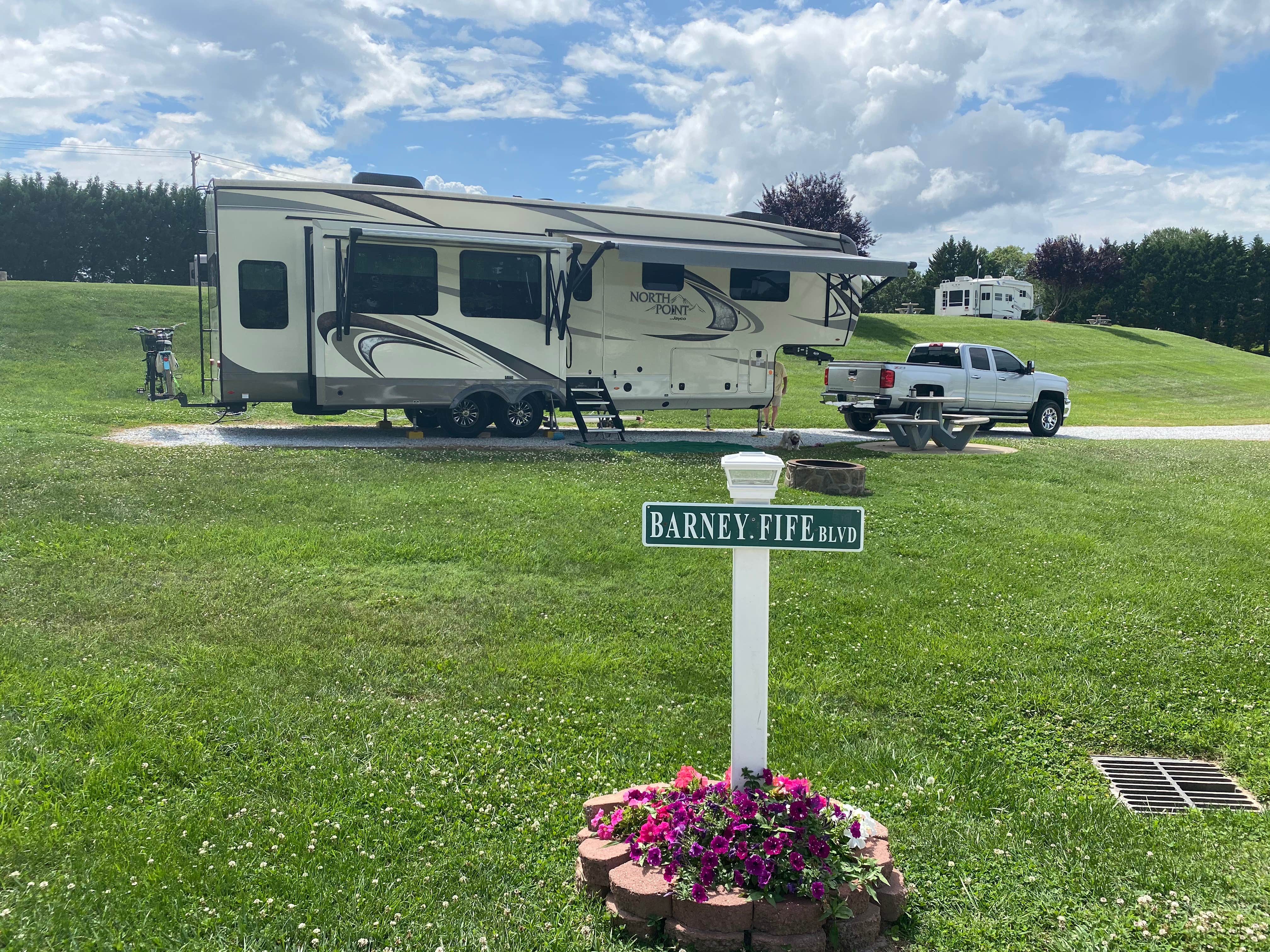 Darlene's photo of rv camping at Mayberry Campground near Pinnacle, NC
