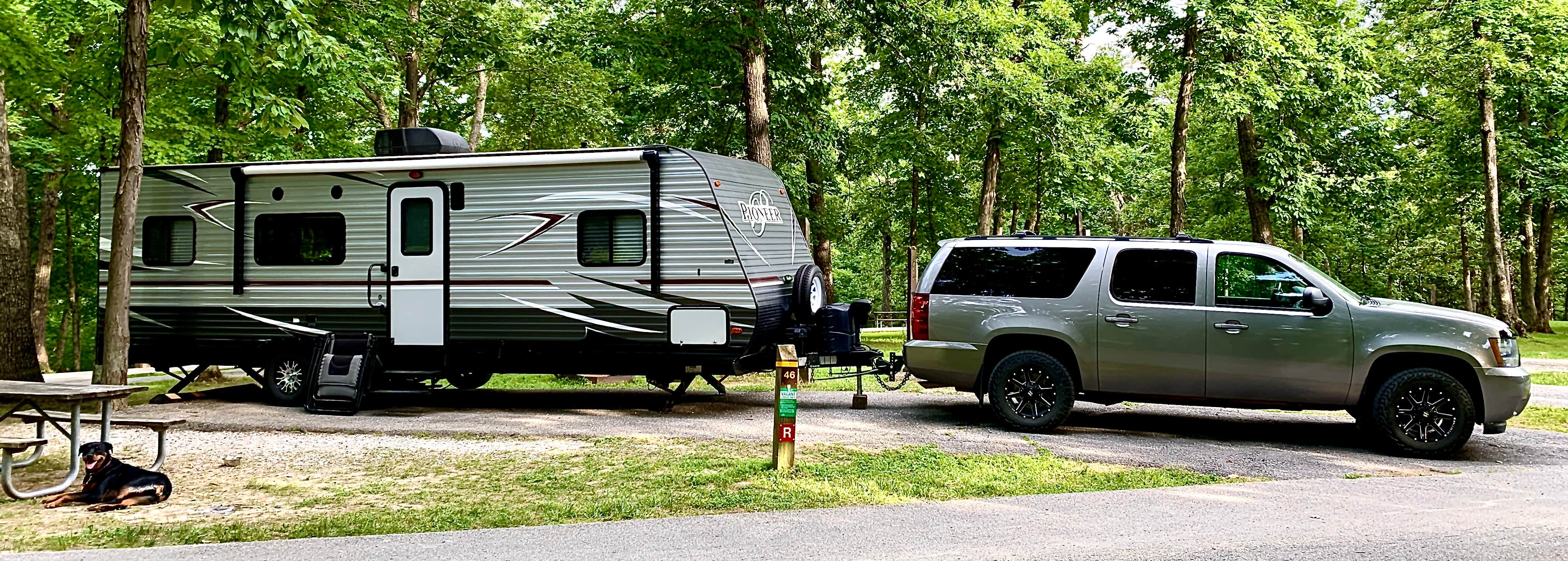 Matthew G.'s photo of rv camping at Graham Cave State Park Campground near Columbia, MO