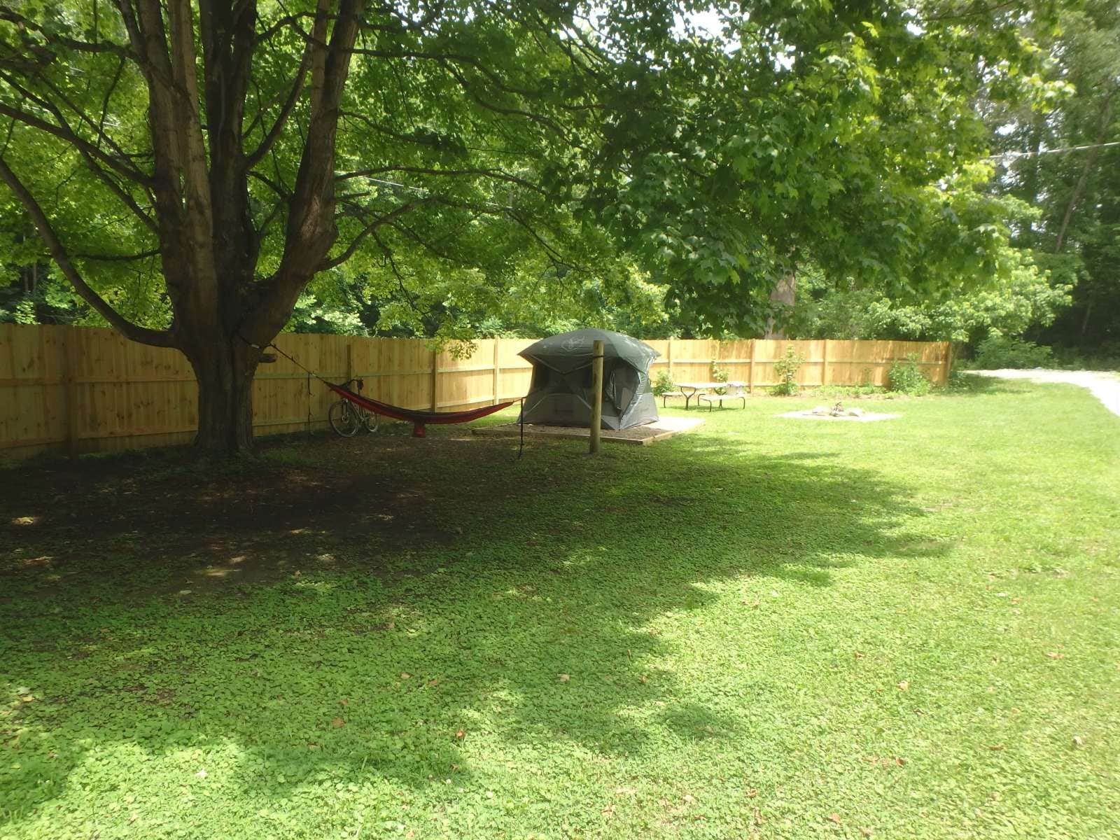 Jim & Michele M.'s photo of tent camping at Bailey Wayne Bike Camp near Logan, OH