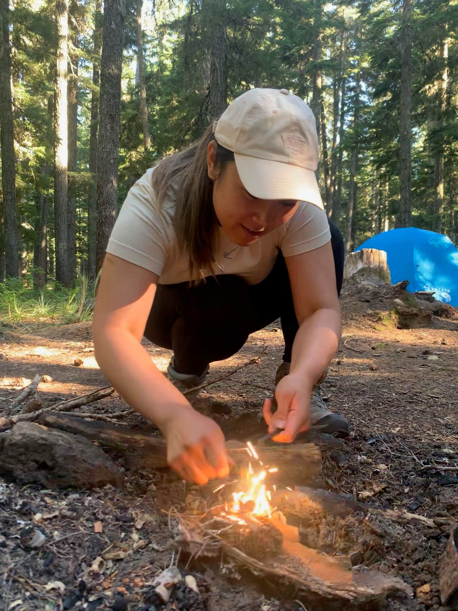 Audrey M.'s photo of tent camping at Crest Camp Trailhead Campground near Corbett, OR
