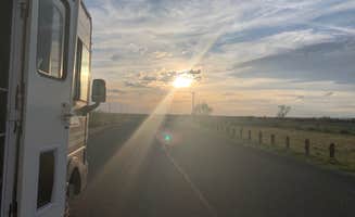 Bounding Around's photo of rv camping at Marfa Lights Viewpoint Rest Area near Fort Davis, TX