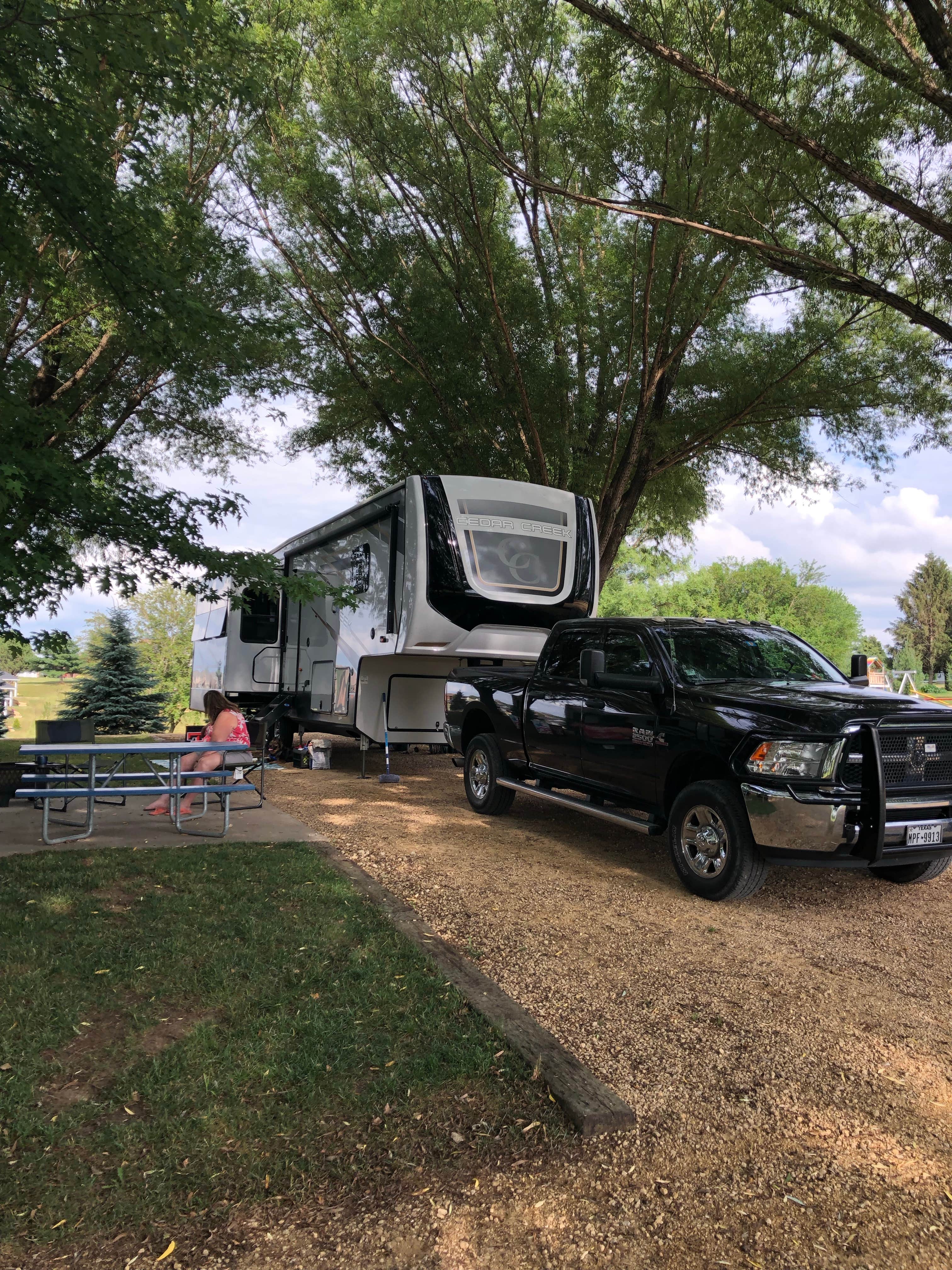Christian F.'s photo of rv camping at Rustic Barn Campground RV Park near Oxford Junction, IA