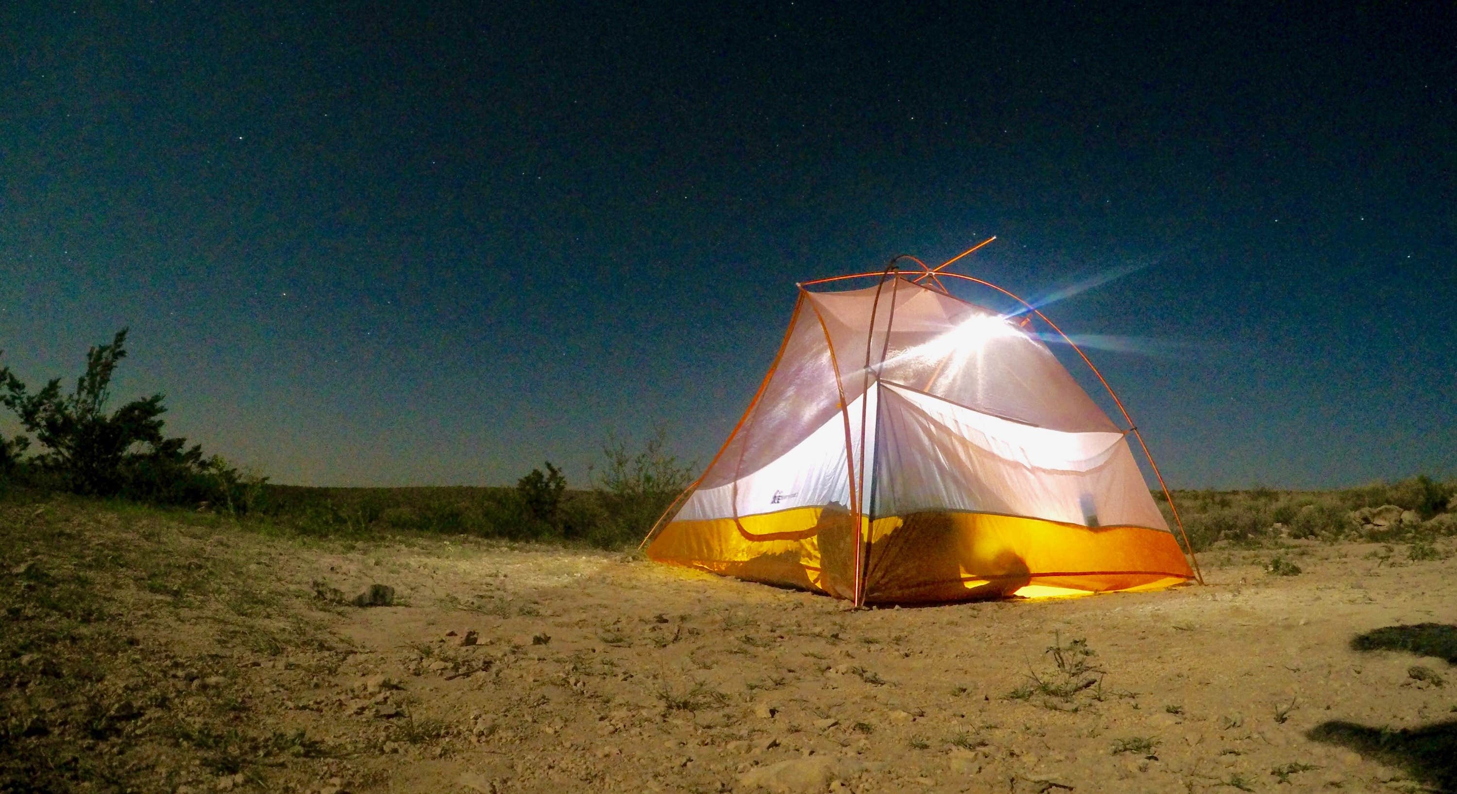 Mile 10 - Dispersed Camping Tent Campsite in Guadalupe Mountains National Park