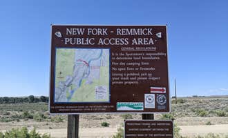 Camping near Green River Fear-Reardon Draw Public Access Area: New Fork River-Remmick Public Access Area, Boulder, Wyoming