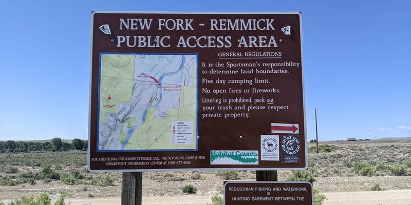 Camper submitted image from New Fork River-Remmick Public Access Area
